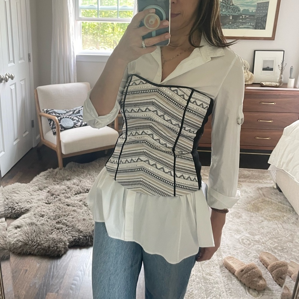 White House Black Market Bustier Top